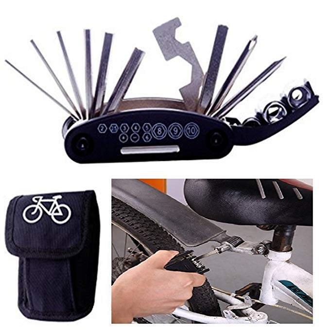 LEHONG Bike Multifunction Tools- 16 in 1 Bike Repair Tool Kits Mechanic Tool Kit