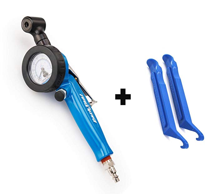 Park Tool Shop Inflator INF-2 w/ BONUS Park Tire Lever Set TL-1.2