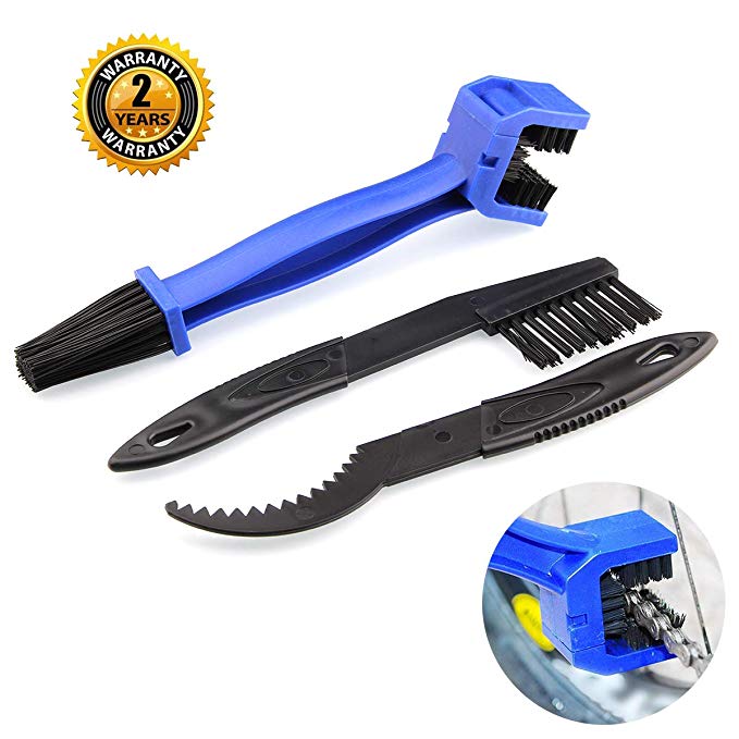 Bike Chain cleaner tool Motorcycle Set – OIBTECH Durable Bicycle Chain Gears Maintenance Cleaning Brush Kit for All Type Chain Gears（3 Kinds）