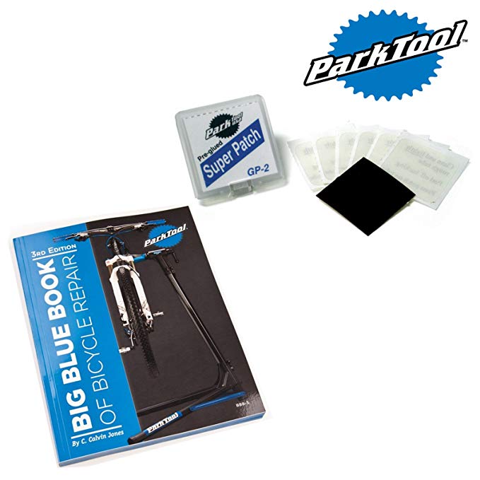 Park Tool BBB-3 Big Blue Book of Bike Repair & Super Patch Bike Puncture Repair Kit