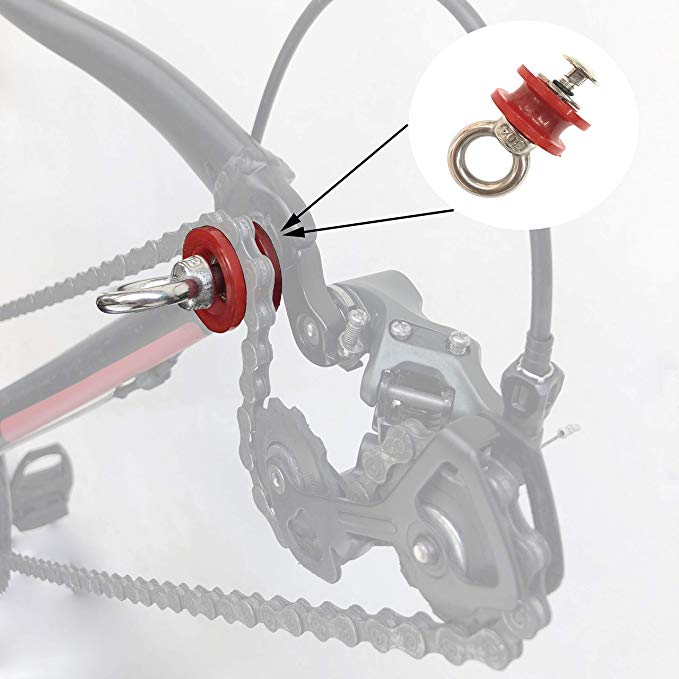 Thinvik Bicycle Dummy Hub with Stainless Steel Bearing, Bike Chain Keeper Holder Cleaning Tool Kit