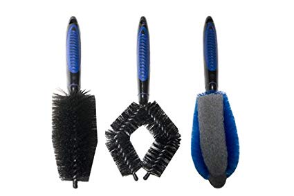 Pit Posse PP3132 Motorcycle Cycle ATV Bike 3 Piece Cleaning Brush Set MotoCRoss Offroad Dirtbike