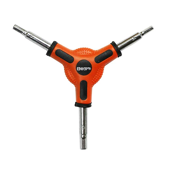Bike 3 Way Hex Spoke Wrench Tool 4 5 6mm for Bike Repair Adjustment Tools