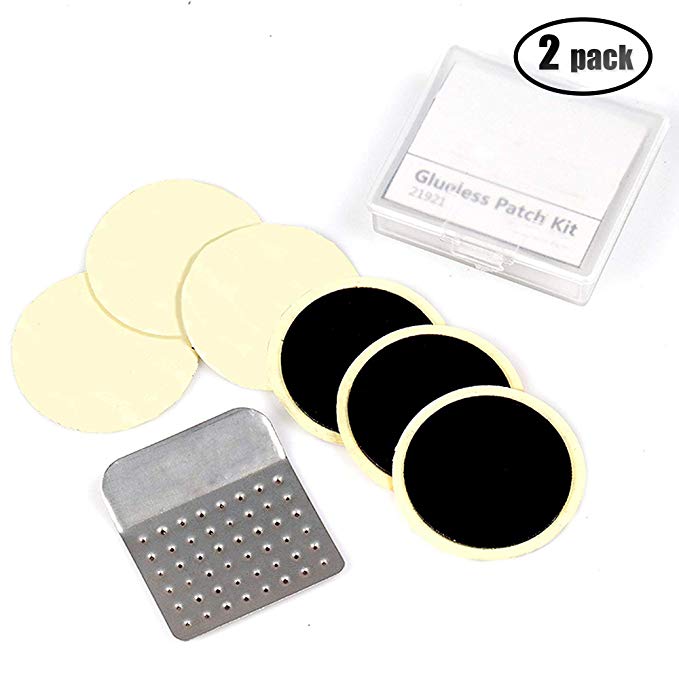 IZTOSS 12 Pack Glueless Bike Tire Patch Kit Adhesive Bicycle Tube Puncture Repair Patches